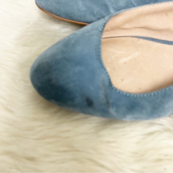 Madewell April Blue Suede Lace Up Ballet Flats Size 7.5 - Picture 6 of 8